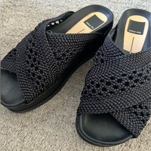 Dolce Vita Black Size 9 platform Slide Sandals